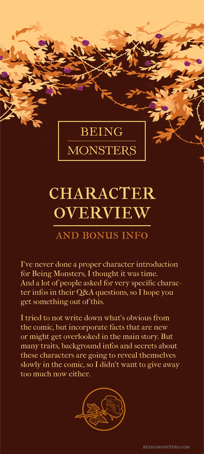 Being Monsters Character Overview
