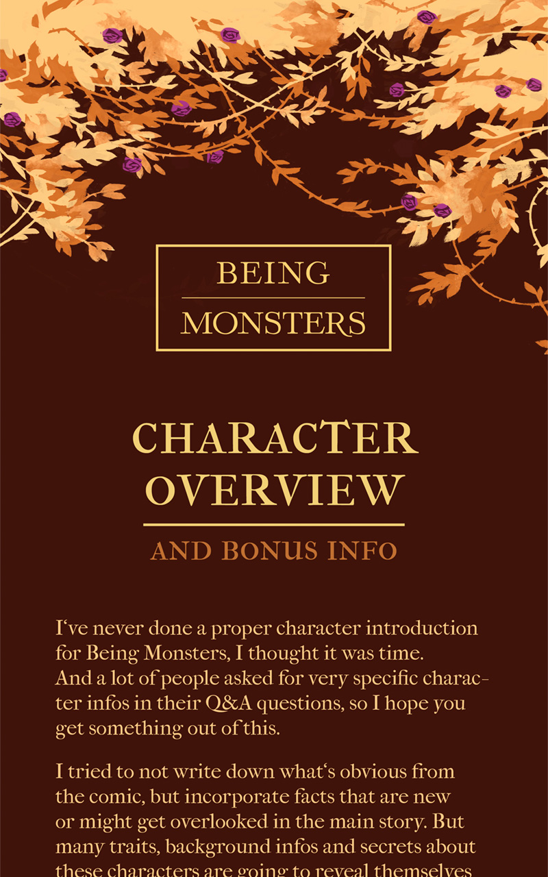Being Monsters Character Overview