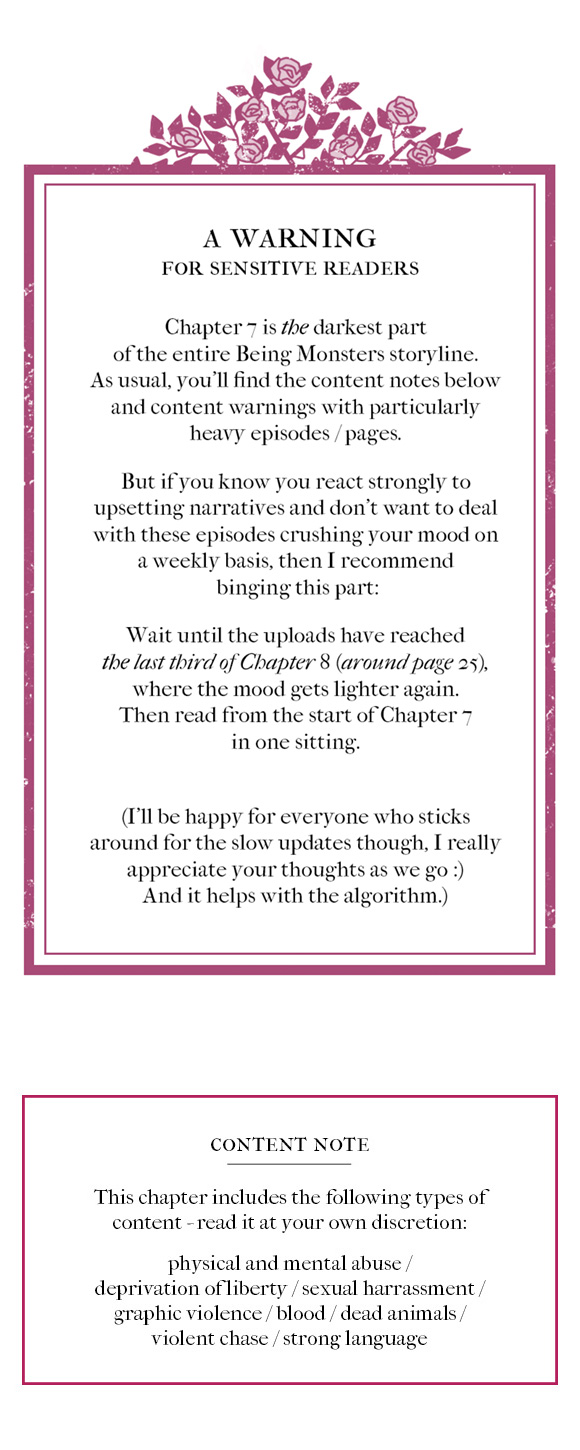 Being Monsters Book 2 Chapter 7 Info+Content Note